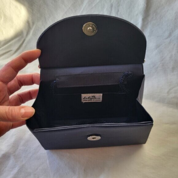 Vintage Blue Satin Mini Handbag - Picture 7 of 11